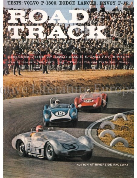 1961 ROAD AND TRACK MAGAZINE FEBRUAR ENGLISCH