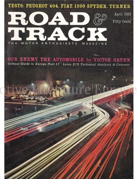 1961 ROAD AND TRACK MAGAZINE APRIL ENGELS