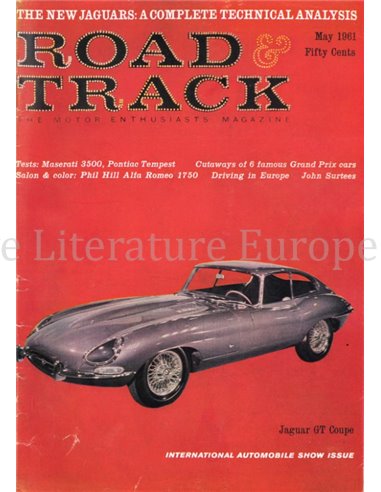 1961 ROAD AND TRACK MAGAZINE MAI ENGLISCH