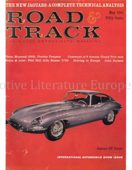 1961 ROAD AND TRACK MAGAZINE MAY ENGLISH
