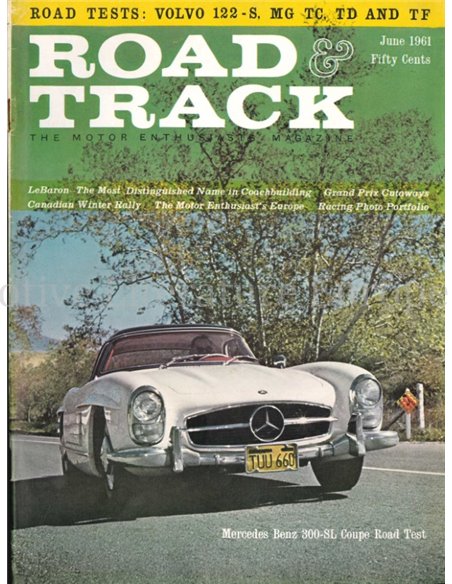 1961 ROAD AND TRACK MAGAZINE JUNI ENGLISCH