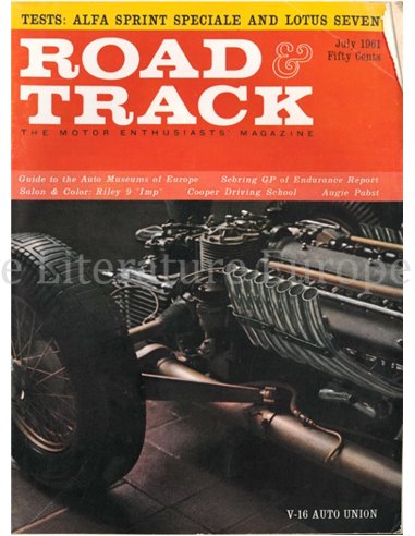 1961 ROAD AND TRACK MAGAZINE JULI ENGLISH