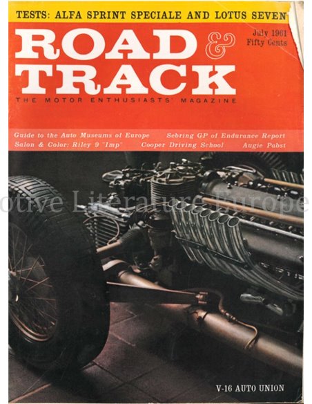 1961 ROAD AND TRACK MAGAZINE JULI ENGLISCH