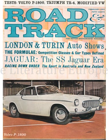 1962 ROAD AND TRACK MAGAZINE FEBRUARY ENGLISH