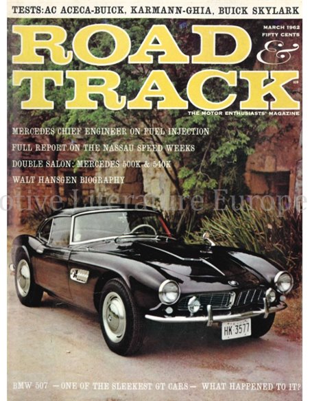 1962 ROAD AND TRACK MAGAZINE MÄRZ ENGLISCH