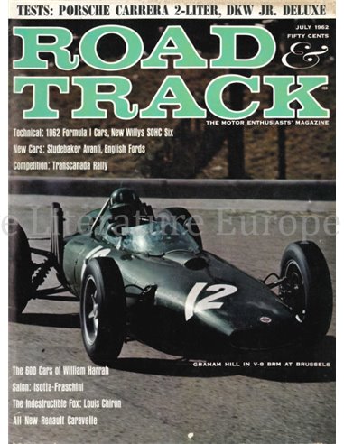 1962 ROAD AND TRACK MAGAZINE JULI ENGLISCH