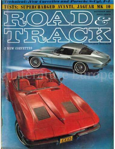 1962 ROAD AND TRACK MAGAZINE OKTOBER ENGLISCH