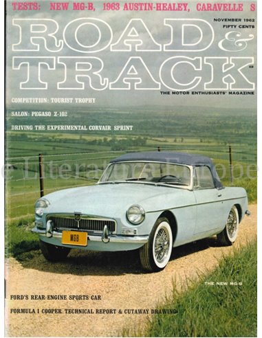 1962 ROAD AND TRACK MAGAZINE NOVEMBER ENGLISCH