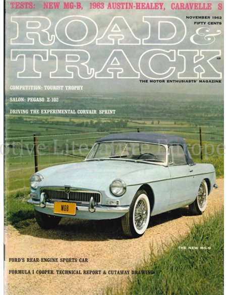 1962 ROAD AND TRACK MAGAZINE NOVEMBER ENGELS