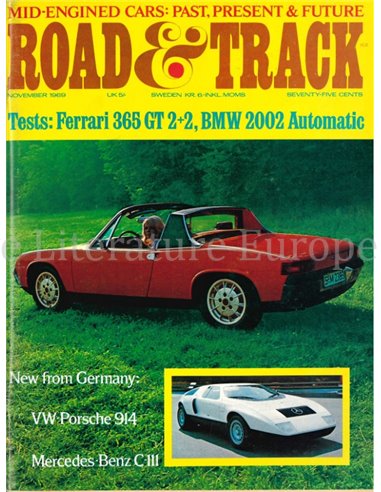 1969 ROAD AND TRACK MAGAZINE NOVEMBER ENGLISCH