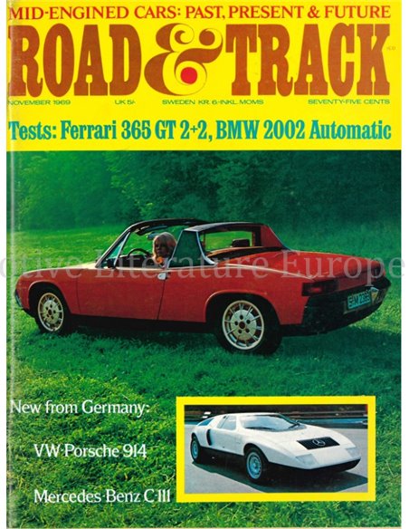 1969 ROAD AND TRACK MAGAZINE NOVEMBER ENGLISCH