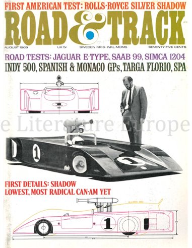 1969 ROAD AND TRACK MAGAZINE AUGUST ENGLISCH