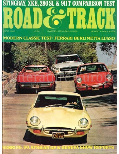 1969 ROAD AND TRACK MAGAZINE JUNI ENGLISCH