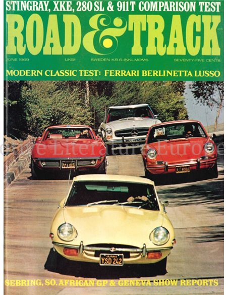 1969 ROAD AND TRACK MAGAZINE JUNE ENGLISH