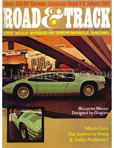 1969 ROAD AND TRACK MAGAZINE MAART ENGELS