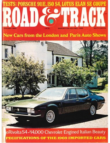 1969 ROAD AND TRACK MAGAZINE JANUAR ENGLISCH