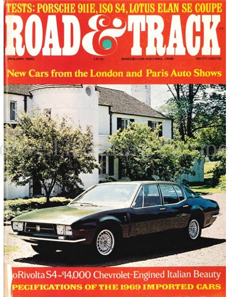 1969 ROAD AND TRACK MAGAZINE JANUAR ENGLISCH