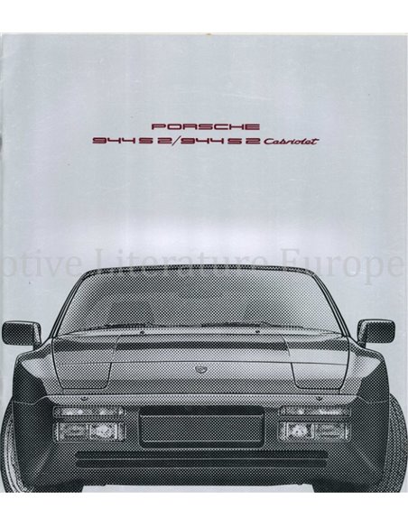 1991 PORSCHE 944 S2 & CABRIOLET BROCHURE DUITS