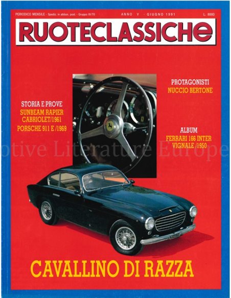 1991 RUOTECLASSICHE MAGAZINE JUNI ITALIAANS