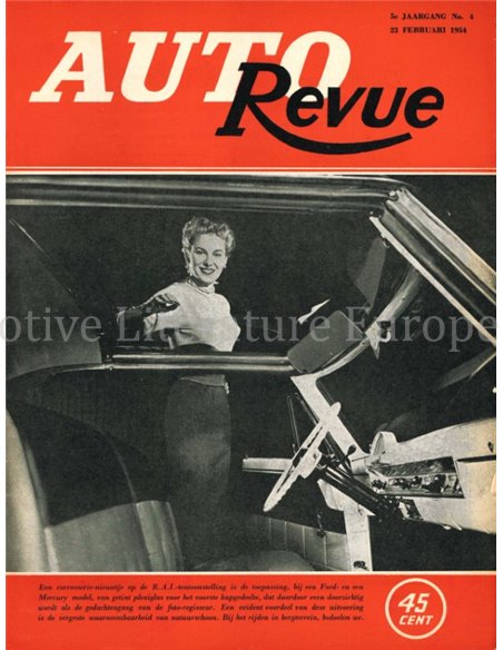 1954 AUTO REVUE MAGAZIN 4 NIEDERLÄNDISCH