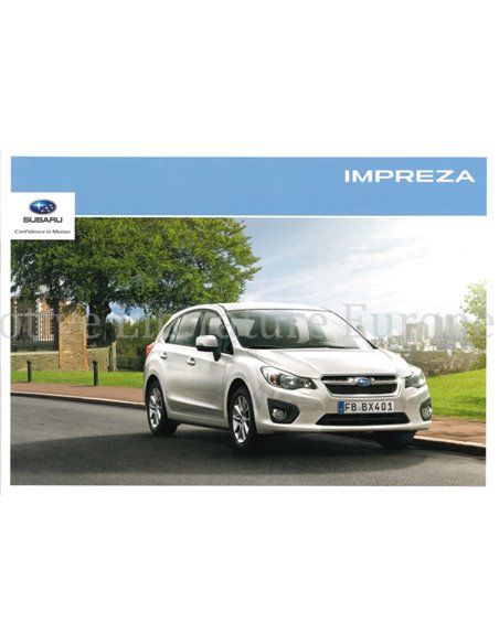 2014 SUBARU IMPREZA BROCHURE DUITS