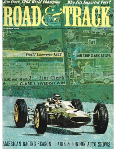 1964 ROAD AND TRACK MAGAZINE JANUAR ENGLISCH