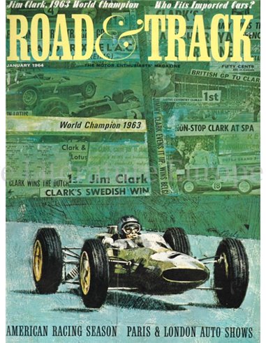 1964 ROAD AND TRACK MAGAZINE JANUARI ENGELS