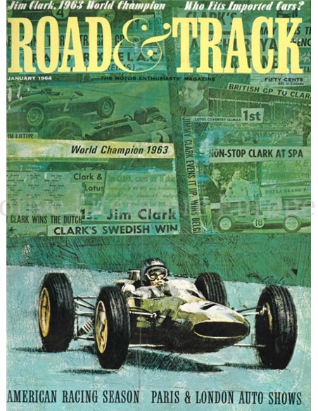 1964 ROAD AND TRACK MAGAZINE JANUAR ENGLISCH