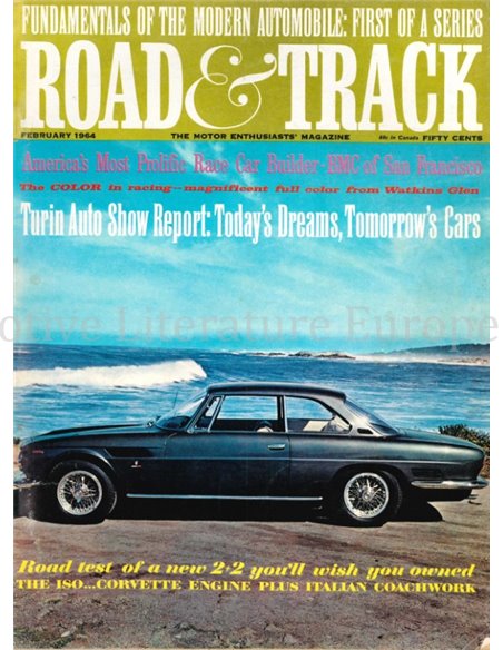 1964 ROAD AND TRACK MAGAZINE FEBRUARY ENGLISH