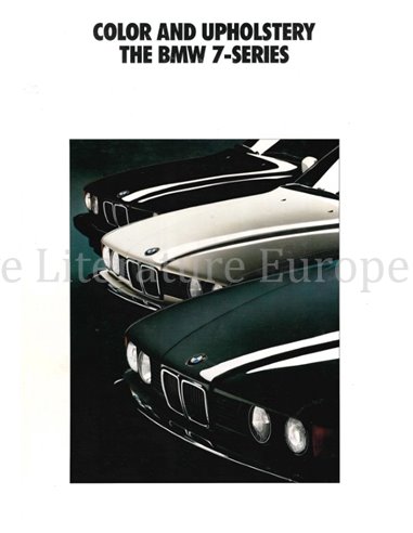 1991 BMW 7 SERIE COLOUR AND UPHOLSTERY BROCHURE