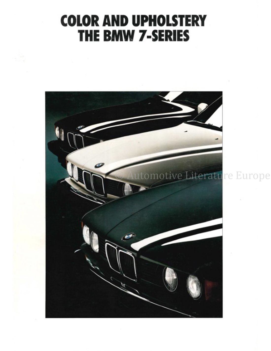 1991 BMW 7 SERIE COLOUR AND UPHOLSTERY BROCHURE