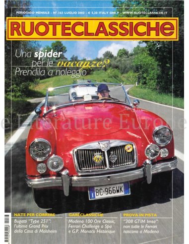 2002 RUOTECLASSICHE ZEITSCHRIFT 163 ITALIENISCH