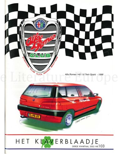 2003 ALFA ROMEO CLUB HET KLAVERBLAADJE 103 NEDERLANDS