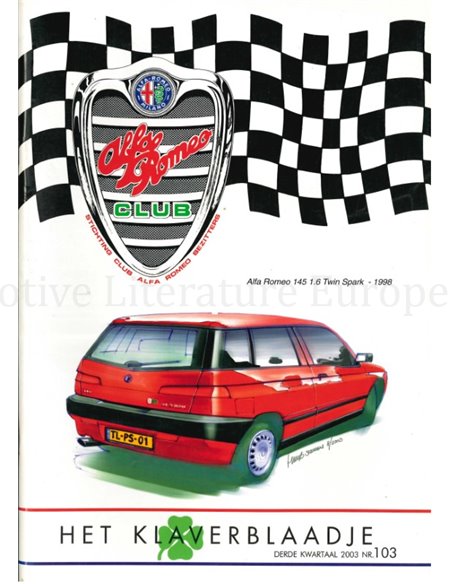 2003 ALFA ROMEO CLUB HET KLAVERBLAADJE 103 NEDERLANDS