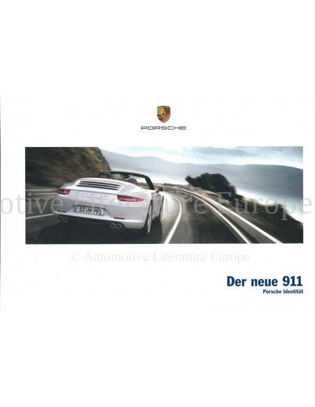 2012 PORSCHE 911 HARDCOVER BROCHURE DUITS