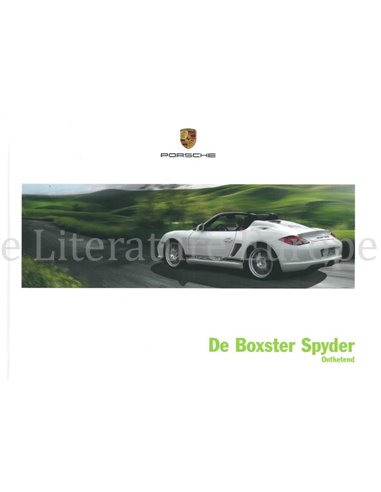 2011 PORSCHE BOXSTER SPYDER HARDCOVER BROCHURE NEDERLANDS