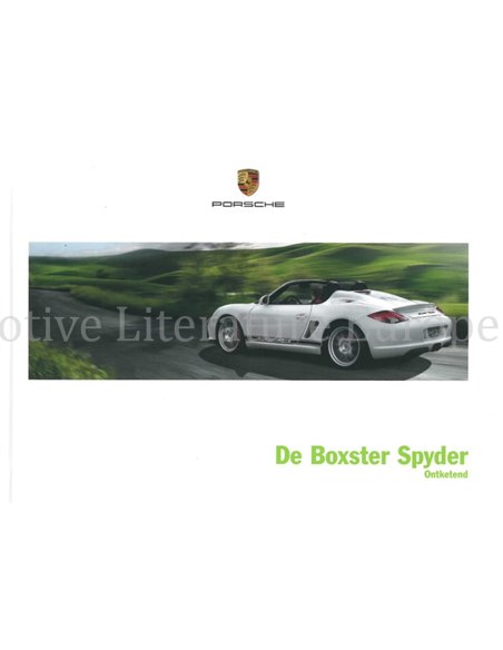 2011 PORSCHE BOXSTER SPYDER HARDCOVER PROSPEKT NIEDERLÄNDISCH