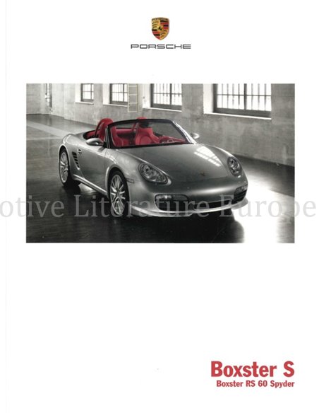 2008 PORSCHE BOXSTER S RS 60 SPYDER PROSPEKT ENGLISCH