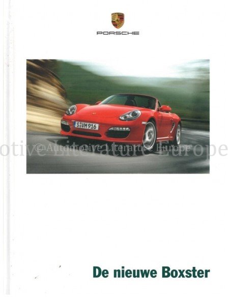 2009 PORSCHE BOXSTER HARDCOVER BROCHURE NEDERLANDS