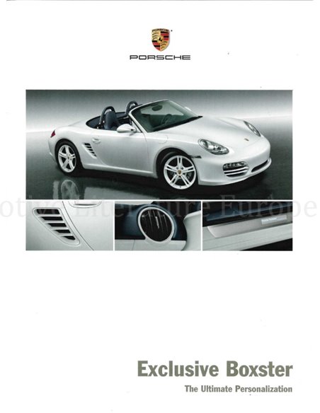 2009 PORSCHE BOXSTER EXCLUSIVE HARDCOVER BROCHURE ENGELS (USA)