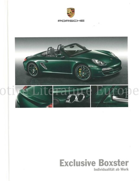 2010 PORSCHE BOXSTER EXCLUSIVE HARDCOVER BROCHURE DUITS