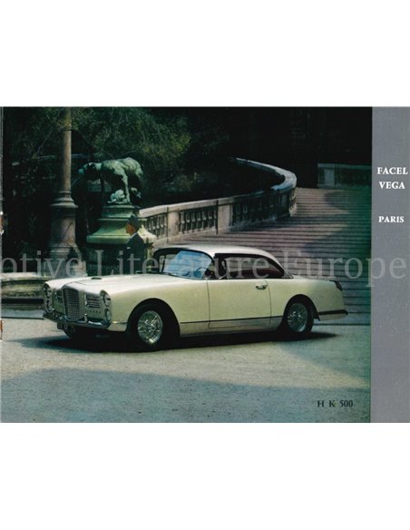 1961 FACEL VEGA HK 500 BROCHURE ENGLISH