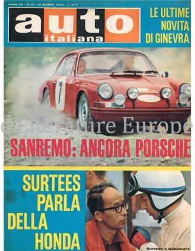 1968 AUTO ITALIANA MAGAZIN 12 ITALIENISCH