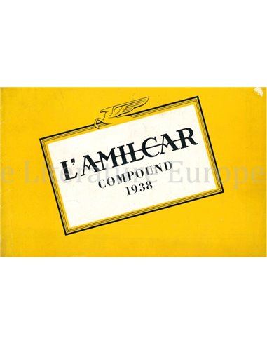 1938 AMILCAR COMPOUND BROCHURE FRENCH 