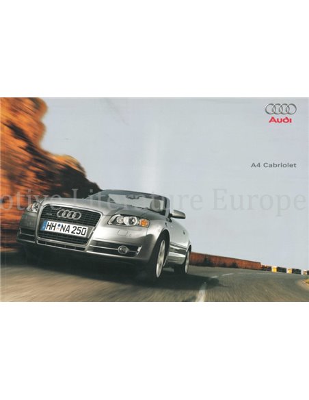 2006 AUDI A4 CABRIO PROSPEKT NIEDERLÄNDISCH