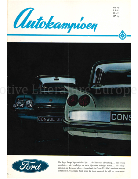 1961 AUTOKAMPIOEN MAGAZIN 45 NIEDERLÄNDISCH