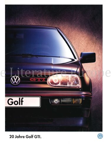 1996 VOLKSWAGEN GOLF GTI 20 JAHRE PROSPEKT DEUTSCH