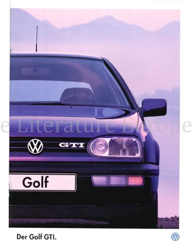 1996 VOLKSWAGEN GOLF GTI BROCHURE DUITS