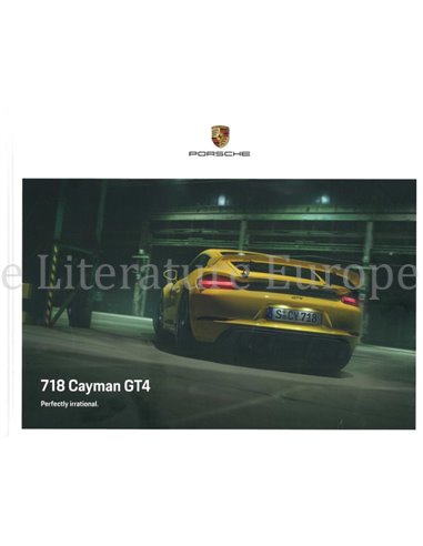 2021 PORSCHE 718 CAYMAN GT4 HARDCOVER BROCHURE ENGLISCH