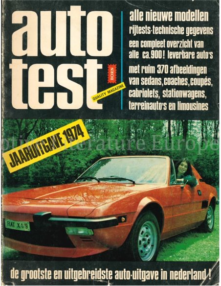 1974 AUTOTEST YEARBOOK DUTCH